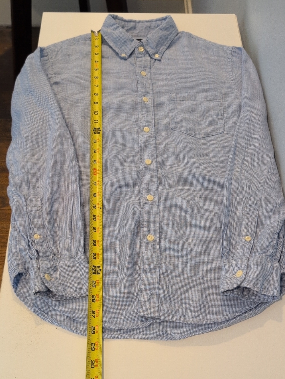 J. Crew Men's Small Linen-Cotton Long Sleeve Button Down Shirt Style #BW356 - Picture 12 of 14